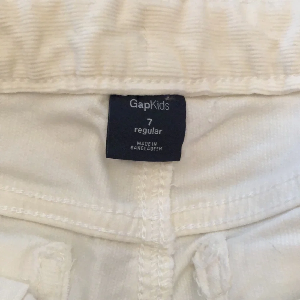 2013 GapKids Cream 5 Pocket Corduroy Pants Size 7 Girls
